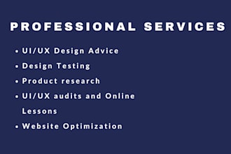 provide uxui, and UX research for web and mobile app