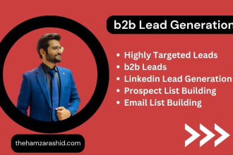 do highly targeted b2b linkedin lead generation, prospect email list building