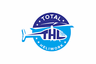 do modern versatile luxury helicopter logo design in 24 hrs