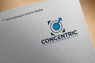 design luxury concentric and advisors boutique firm logo