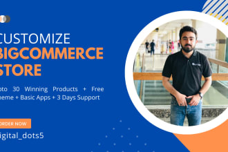 customize, design, and create a new bigcommerce store