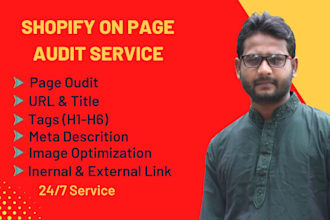 do shopify on page audit service for organic traffic and google first page