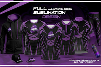 custom jersey design or sublimation design and rashguards
