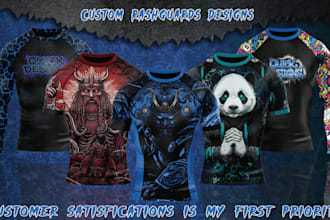 custom jersey design or sublimation design and rashguards