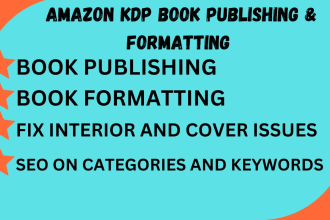 do amazon kdp book publishing and kdp book formatting amazon kindle KDP