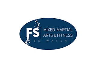 do beautiful elegant formless shapeless martial arts school logo