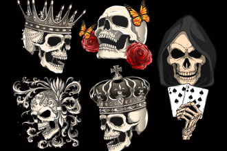 draw you skull and skeleton design