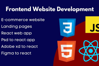 build and develop react js, next js website, landing page as a web developer