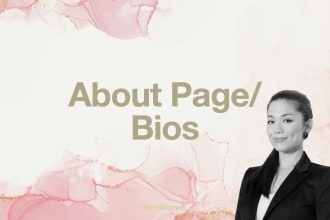 write an inspiring bio or about page
