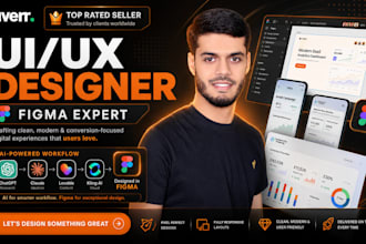 do ui ux design, web app design, saas dashboard design in figma or ai
