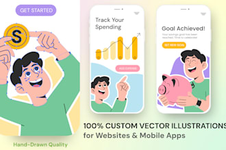 create clean vector illustration for website or app