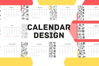 design custom monthly, yearly calendars