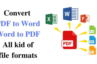 convert pdf to word, excel, copy paste, data entry, file conversion