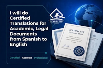 provide professional certified english to french traduction, fast and accurate