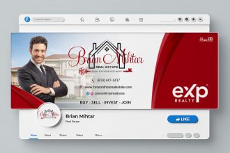 do real estate youtube facebook social media cover banner
