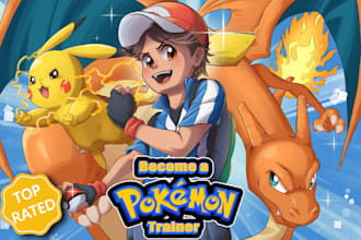 create for you a pokemon trainer artwork