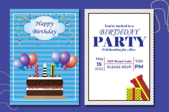design birthday, baby showers, party, or wedding invitation