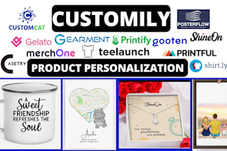 personalize print on demand products in customily