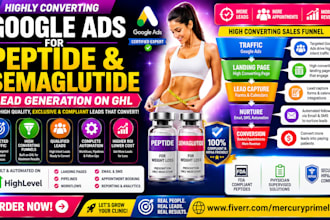 setup google ads peptide ads ozempic botox spa glp1 semaglutide ads lead funnel