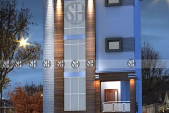 work on 3d modeling of architectural projects