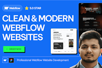 design, redesign or develop webflow website, figma to webflow expert