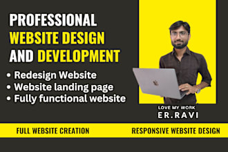 create wordpress website design and development using elementor pro builder