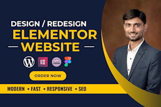 do wordpress design or website redesign with wordpress elementor website builder
