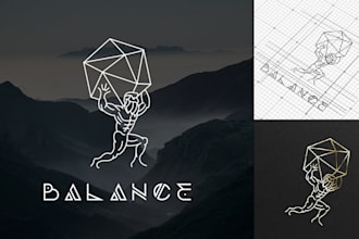 do modern minimalist line art logo or badge design
