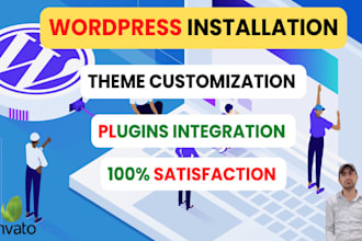install or customize themeforest , envato elements or any wordpress theme