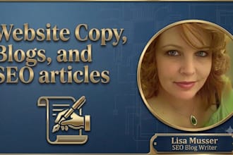 write website copy, blog posts, and SEO articles
