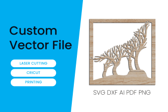design laser cutting file for metal wall art design
