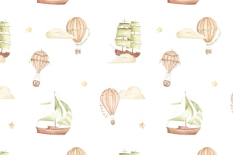 do watercolor childrens seamless patterns