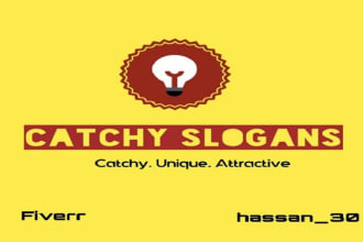 suggest catchy business slogan, brand slogan and taglines