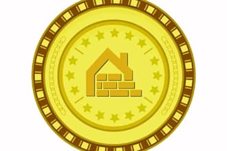 do a luxury monogram gold coin logo  for you in one day