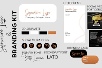 design a signature logo and branding kit for you