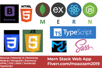 create front end website using reactjs, material ui, bootstrap, html, css, scss