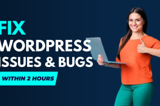 fix wordpress issues and wordpress bugs within hours