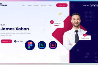 modern UI UX  website app design on figma adobe photoshop