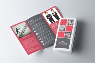 design  bifold, trifold brochure, business oriented professional brochure