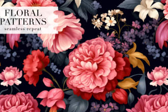 create a floral or illustrated pattern for textile prints