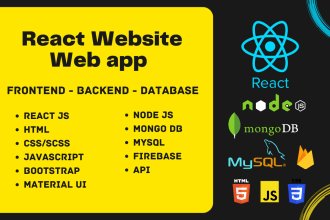 create react, node js, express, mongo web app host on AWS