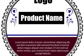 circular round logo badge sticker label patch in 1 hour
