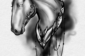 create a unique dark and whimsical tattoo design