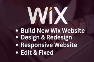 new wix website build wix website create wix website design wix website redesign