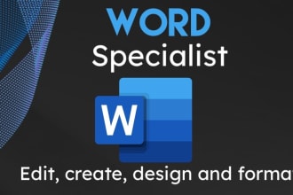 edit, format, design or create your microsoft word document