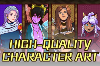 draw a high quality illustration of your oc