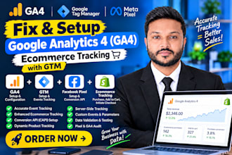 fix or setup ga4 ecommerce tracking with GTM