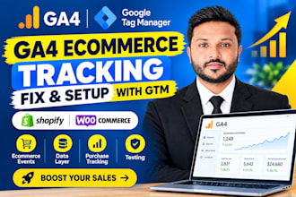 fix or setup ga4 ecommerce tracking with GTM