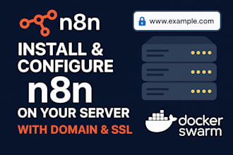 install production ready n8n on your server with docker swarm and SSL