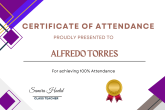 design appreciation attendance and reward certificates